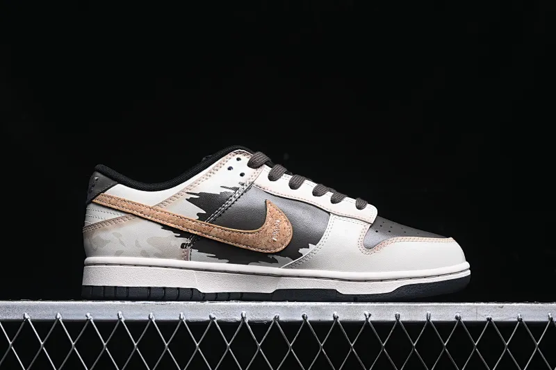 All Categories Nk SB Dunk Series Nk SB Dunk Low Low-top sneakers Nk Dunk Low Panda Prank Pioneer Knight Sandstorm Black Brown Low-top casual sneakers DD1391-100